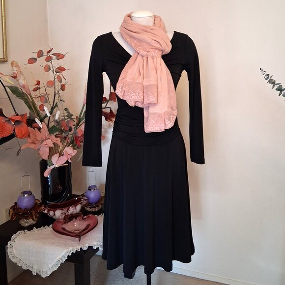 Vintage NEW Noa Noa 100% Cotton Long Pink Embroidered Scarf - Picture 3 of 11